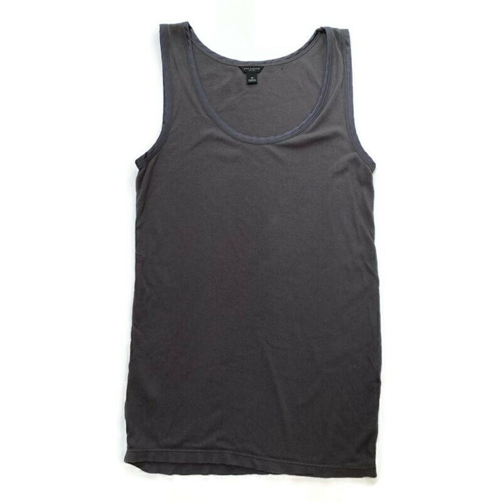 Ann Taylor Sleeveless Tank Top Shirt Dark Gray M